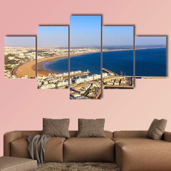 Agadir Cityscape Canvas Wall Art-5 Star-Gallery Wrap-62" x 32"-Tiaracle