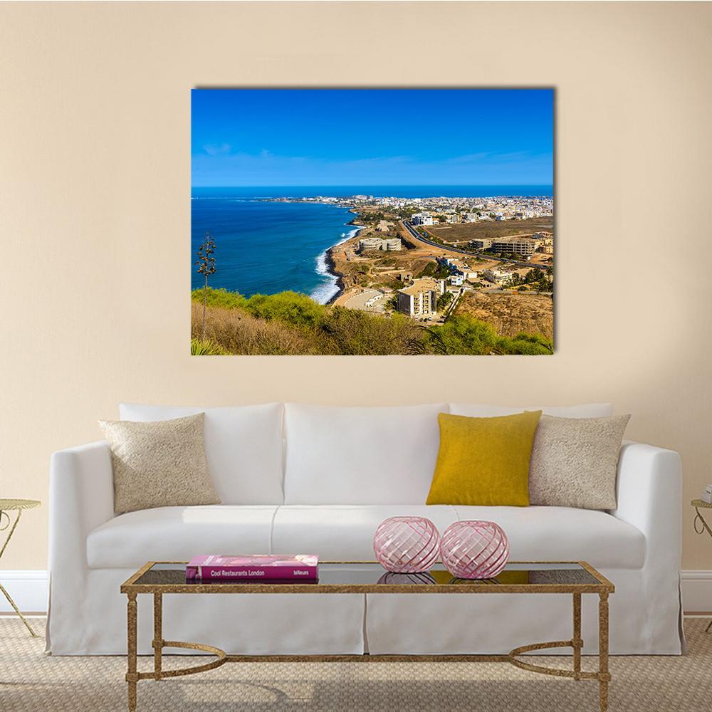 Panorama Of Dakar Canvas Wall Art-1 Piece-Gallery Wrap-48" x 32"-Tiaracle