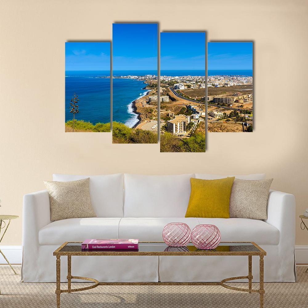 Panorama Of Dakar Canvas Wall Art-4 Pop-Gallery Wrap-50" x 32"-Tiaracle