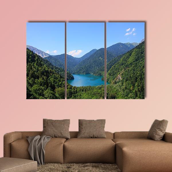 Lake Riza Canvas Wall Art-3 Horizontal-Gallery Wrap-37" x 24"-Tiaracle