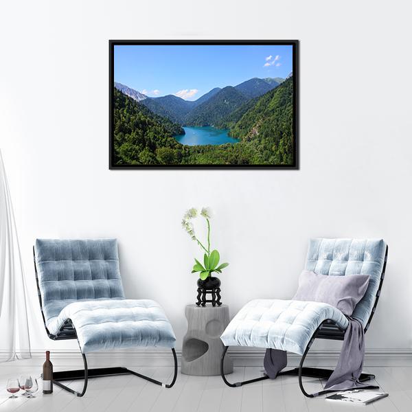 Lake Riza Canvas Wall Art-1 Piece-Floating Frame-24" x 16"-Tiaracle