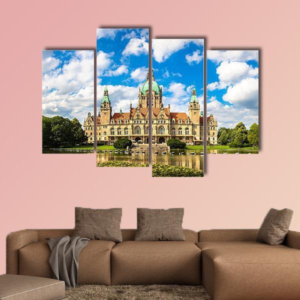New City Hall Hanover Canvas Wall Art-4 Pop-Gallery Wrap-50" x 32"-Tiaracle