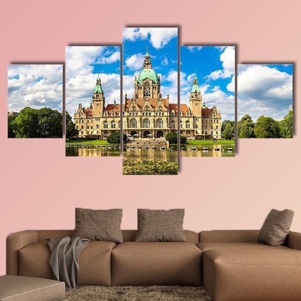 New City Hall Hanover Canvas Wall Art-5 Star-Gallery Wrap-62" x 32"-Tiaracle