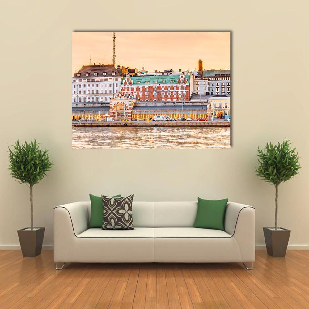 Panorama Of Old Market Hall At Summer Canvas Wall Art-1 Piece-Gallery Wrap-48" x 32"-Tiaracle