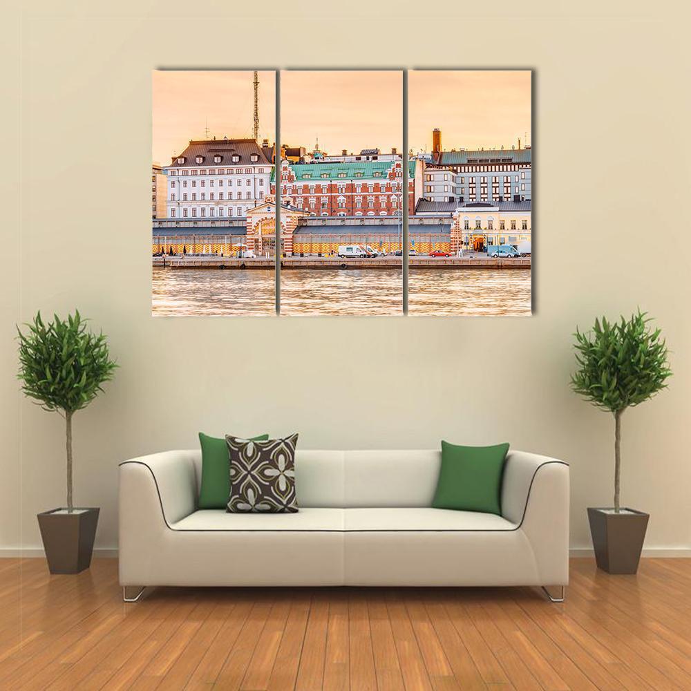 Panorama Of Old Market Hall At Summer Canvas Wall Art-3 Horizontal-Gallery Wrap-37" x 24"-Tiaracle