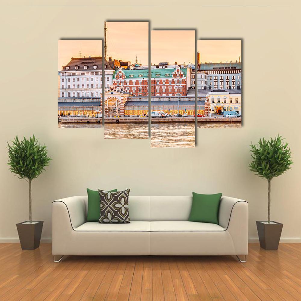 Panorama Of Old Market Hall At Summer Canvas Wall Art-4 Pop-Gallery Wrap-50" x 32"-Tiaracle