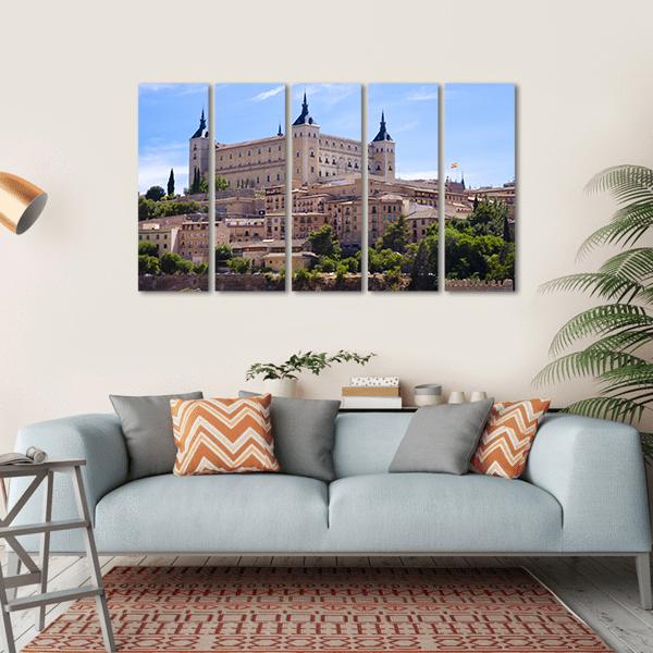 Alcazar In Toledo Spain Canvas Wall Art-5 Horizontal-Gallery Wrap-22" x 12"-Tiaracle