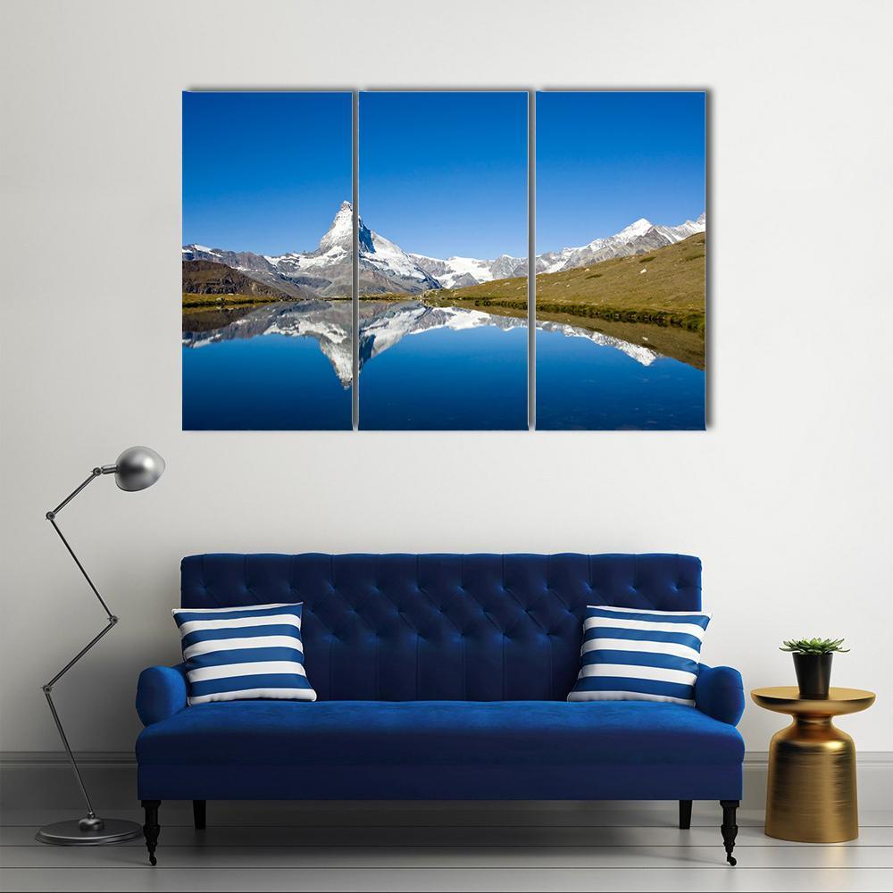 Panorama Of The Matterhorn Canvas Wall Art-3 Horizontal-Gallery Wrap-37" x 24"-Tiaracle