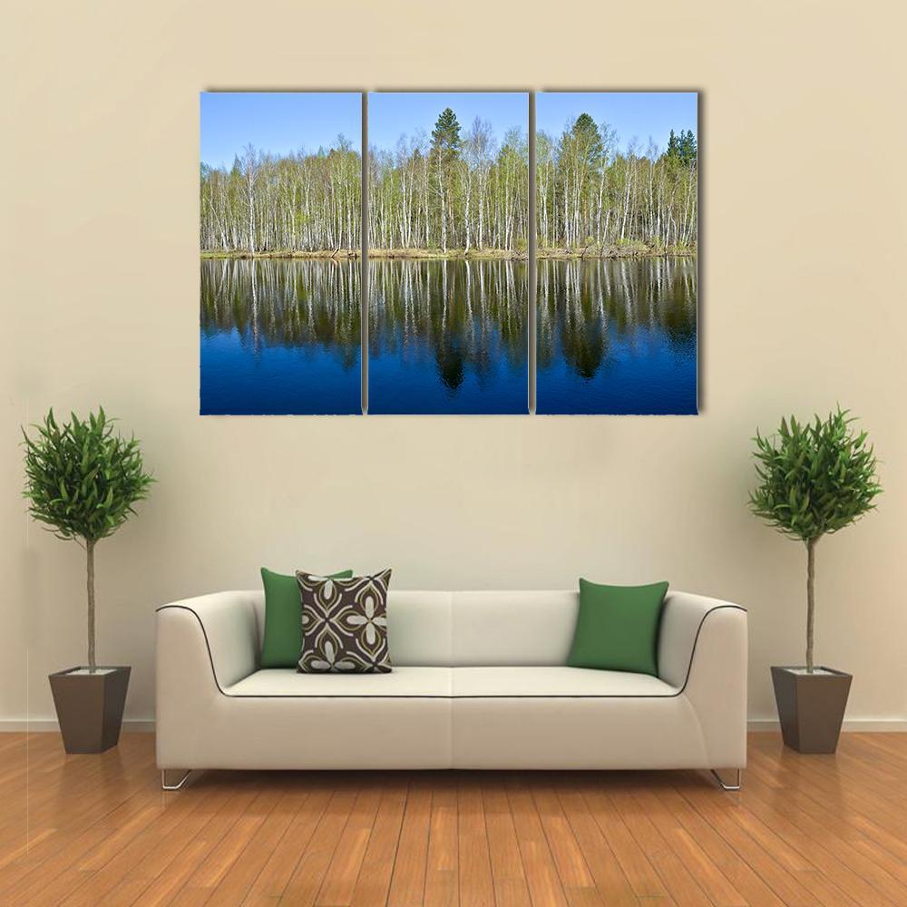 The Spring River Russia Canvas Wall Art-3 Horizontal-Gallery Wrap-37" x 24"-Tiaracle