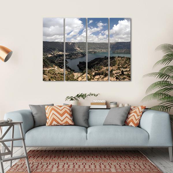 Wenchi Crater Lake Canvas Wall Art-4 Horizontal-Gallery Wrap-34" x 24"-Tiaracle
