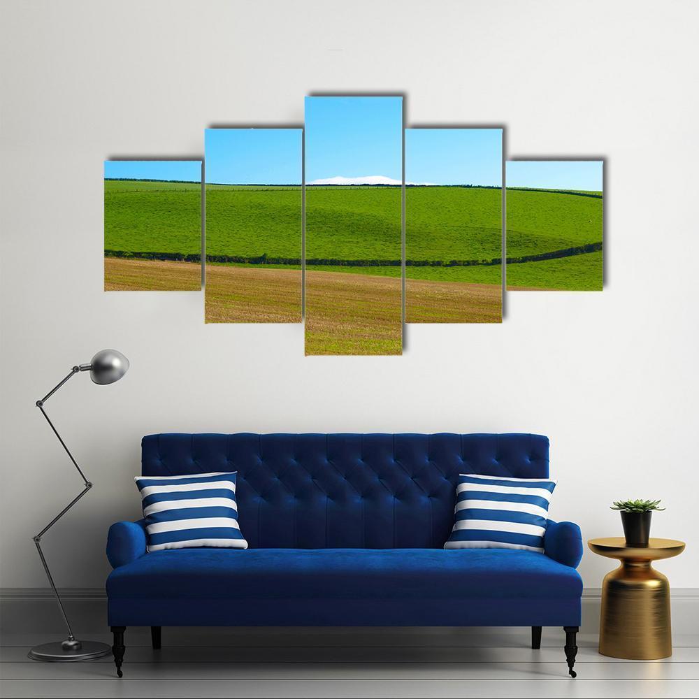 Panoramic Landscape View Of Cardross Hills Canvas Wall Art-5 Star-Gallery Wrap-62" x 32"-Tiaracle