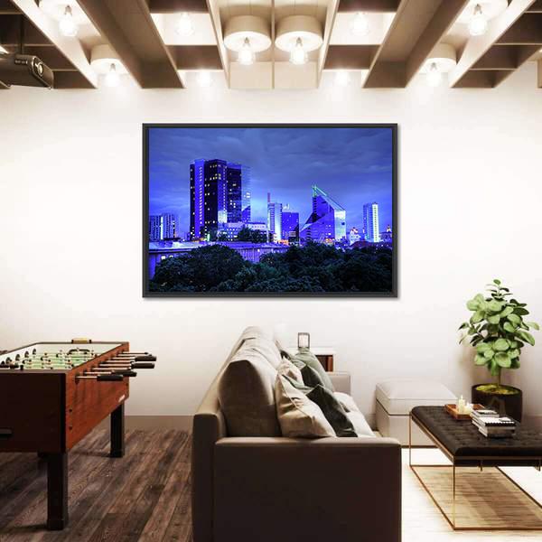 Panoramic View Of Tallinn City Canvas Wall Art-3 Horizontal-Gallery Wrap-25" x 16"-Tiaracle