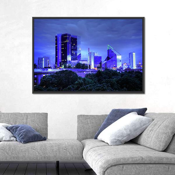 Panoramic View Of Tallinn City Canvas Wall Art-3 Horizontal-Gallery Wrap-25" x 16"-Tiaracle