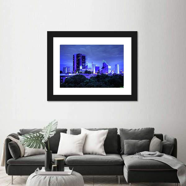 Panoramic View Of Tallinn City Canvas Wall Art-3 Horizontal-Gallery Wrap-25" x 16"-Tiaracle