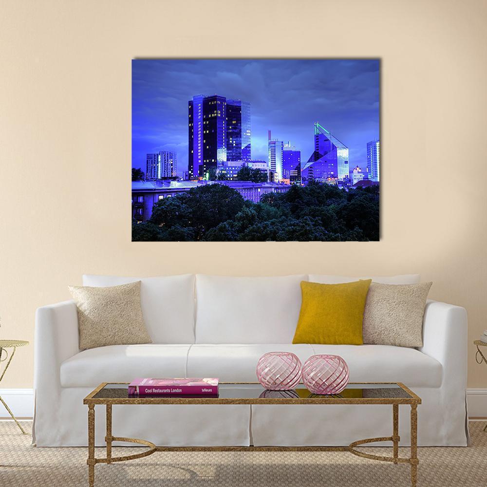Panoramic View Of Tallinn City Canvas Wall Art-1 Piece-Gallery Wrap-36" x 24"-Tiaracle