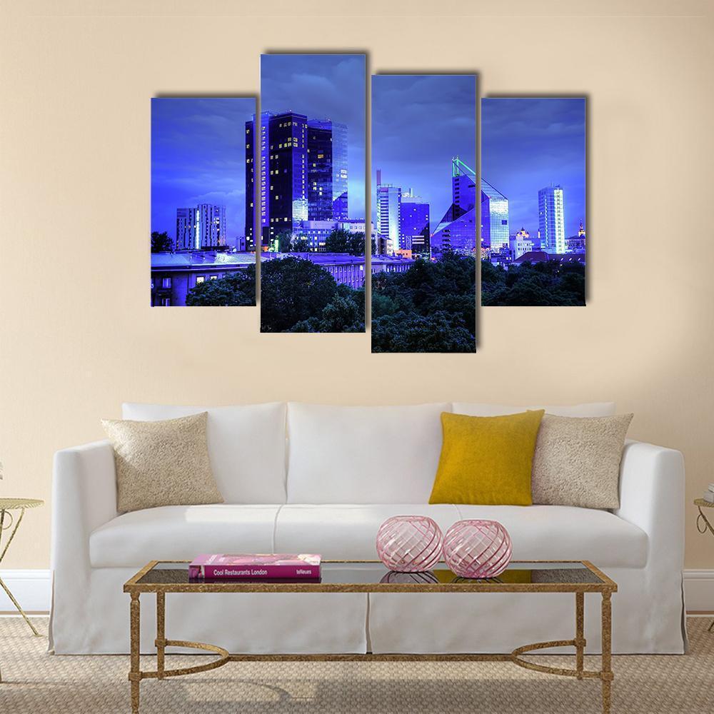 Panoramic View Of Tallinn City Canvas Wall Art-4 Pop-Gallery Wrap-50" x 32"-Tiaracle