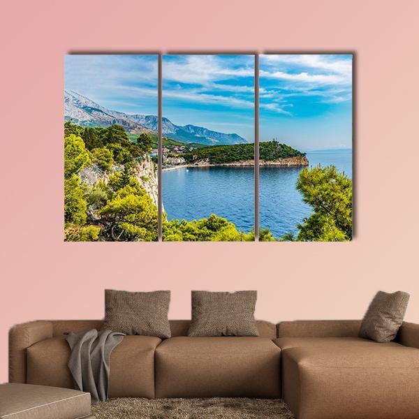 Panoramic View Of The Old Town Croatia Canvas Wall Art-3 Horizontal-Gallery Wrap-25" x 16"-Tiaracle