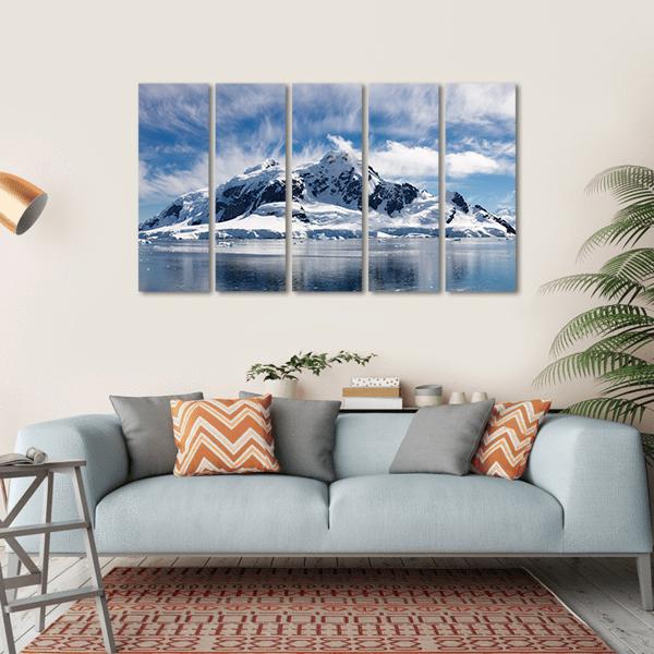 Paradise Bay In Antarctica Canvas Wall Art-5 Horizontal-Gallery Wrap-22" x 12"-Tiaracle