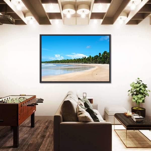 Paradise Beach In Ilha Do Boipeda Canvas Wall Art-1 Piece-Floating Frame-24" x 16"-Tiaracle