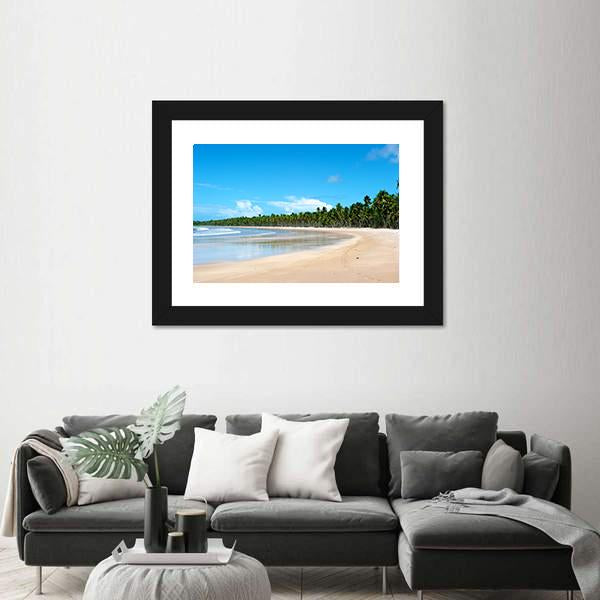 Paradise Beach In Ilha Do Boipeda Canvas Wall Art-1 Piece-Framed Print-20" x 16"-Tiaracle