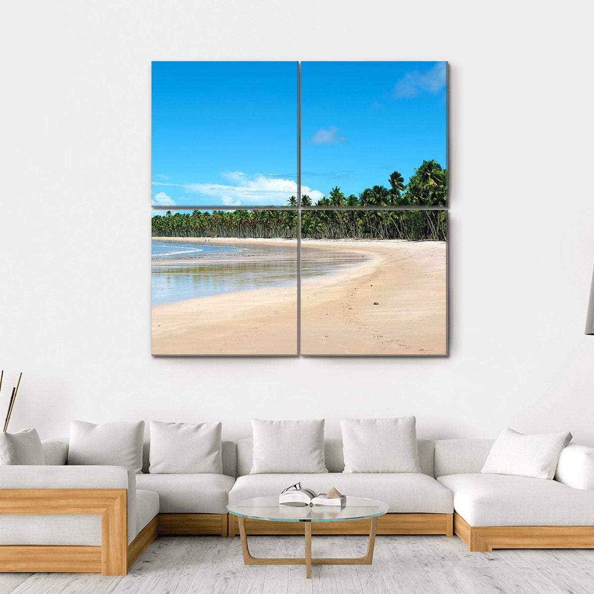 Paradise Beach In Ilha Do Boipeda Canvas Wall Art-4 Square-Gallery Wrap-17" x 17"-Tiaracle