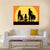 Parents And Child Cycling On A Trip Canvas Wall Art-1 Piece-Gallery Wrap-36" x 24"-Tiaracle