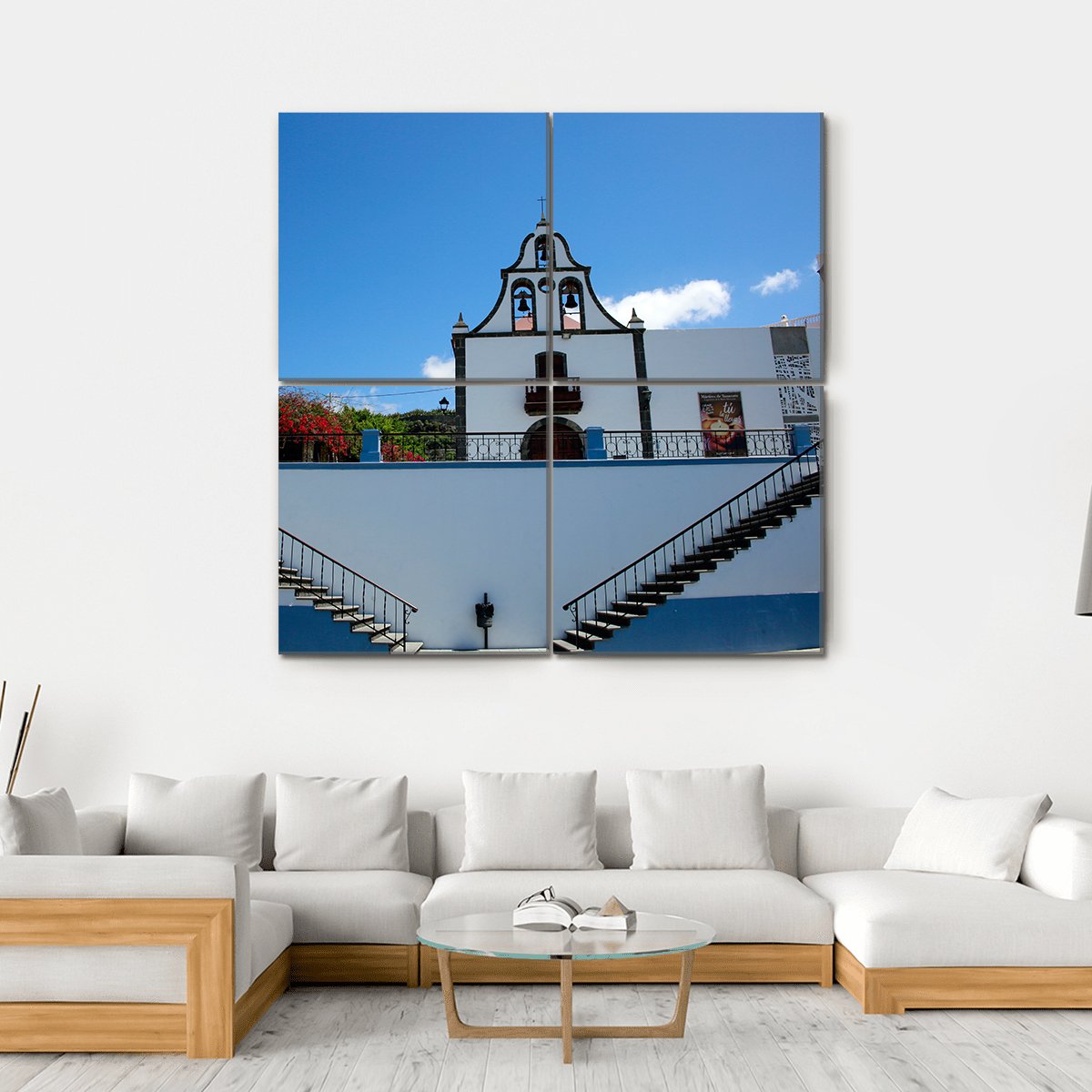 Parish Church Of San Miguel Canvas Wall Art-4 Square-Gallery Wrap-17" x 17"-Tiaracle