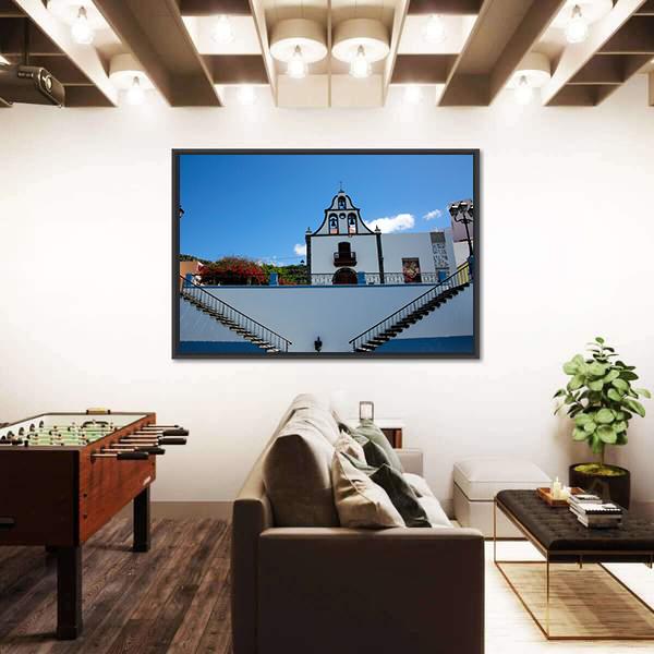 Parish Church Of San Miguel Canvas Wall Art-3 Horizontal-Gallery Wrap-25" x 16"-Tiaracle