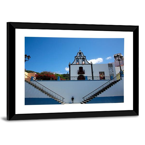 Parish Church Of San Miguel Canvas Wall Art-3 Horizontal-Gallery Wrap-25" x 16"-Tiaracle