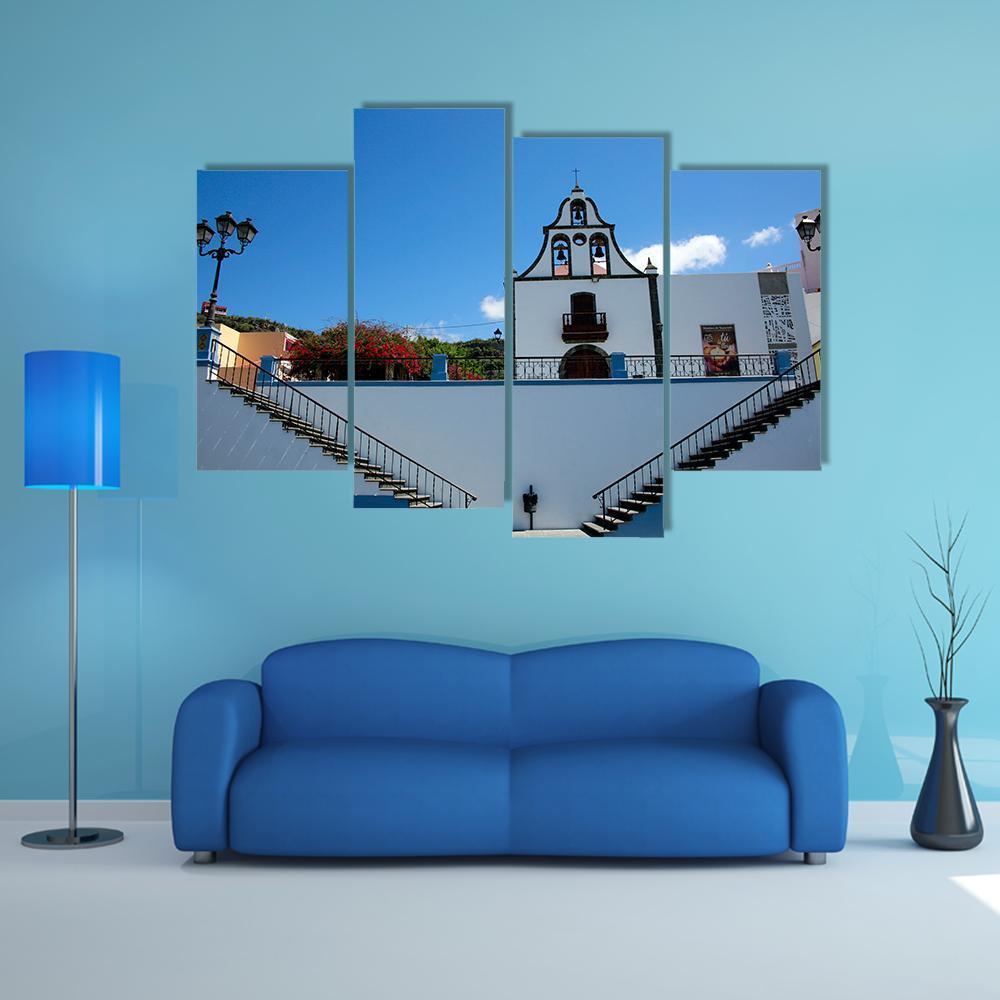 Parish Church Of San Miguel Canvas Wall Art-4 Pop-Gallery Wrap-50" x 32"-Tiaracle