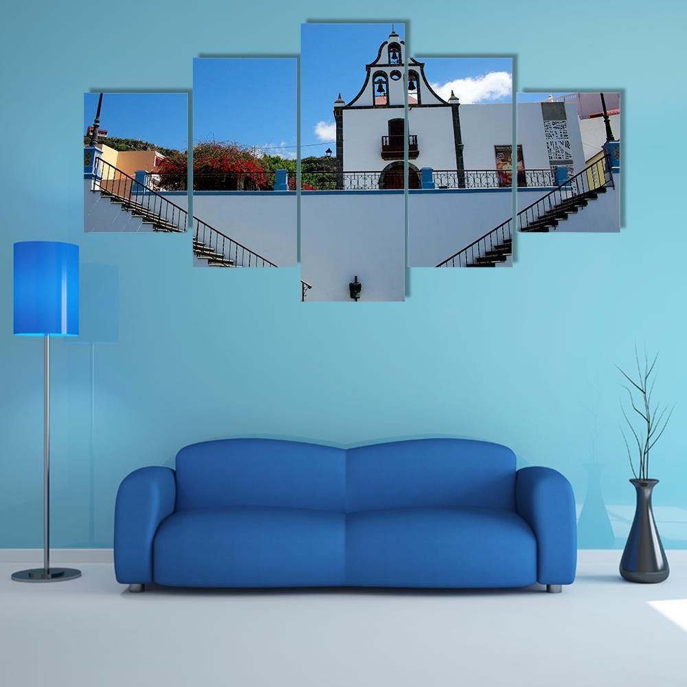 Parish Church Of San Miguel Canvas Wall Art-5 Star-Gallery Wrap-62" x 32"-Tiaracle