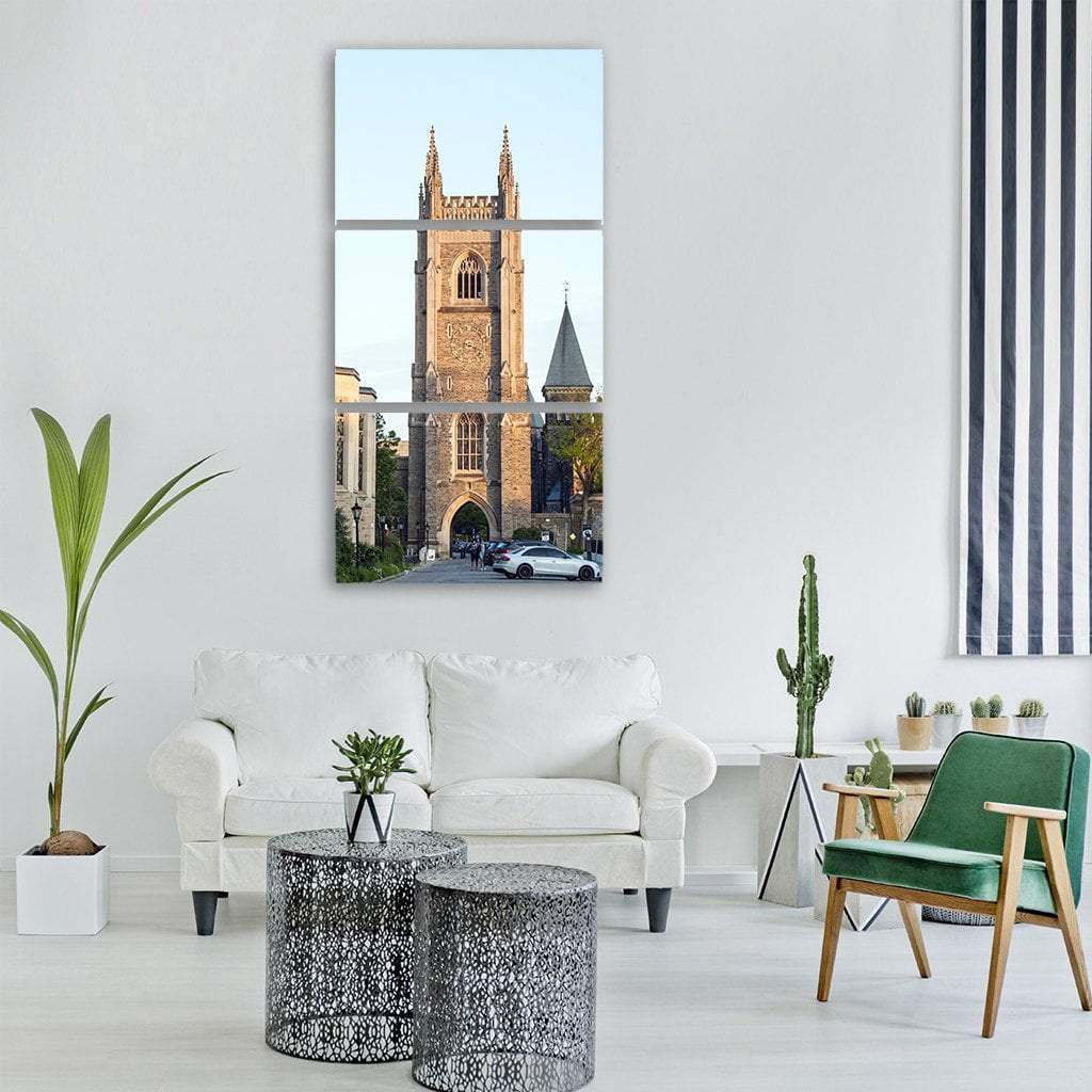 Parish Church Vertical Canvas Wall Art-3 Vertical-Gallery Wrap-12" x 25"-Tiaracle