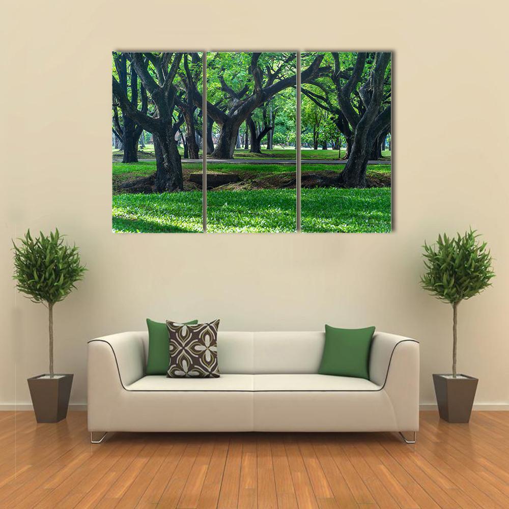 Park At Sukhothai In Thailand Canvas Wall Art-5 Star-Gallery Wrap-62" x 32"-Tiaracle