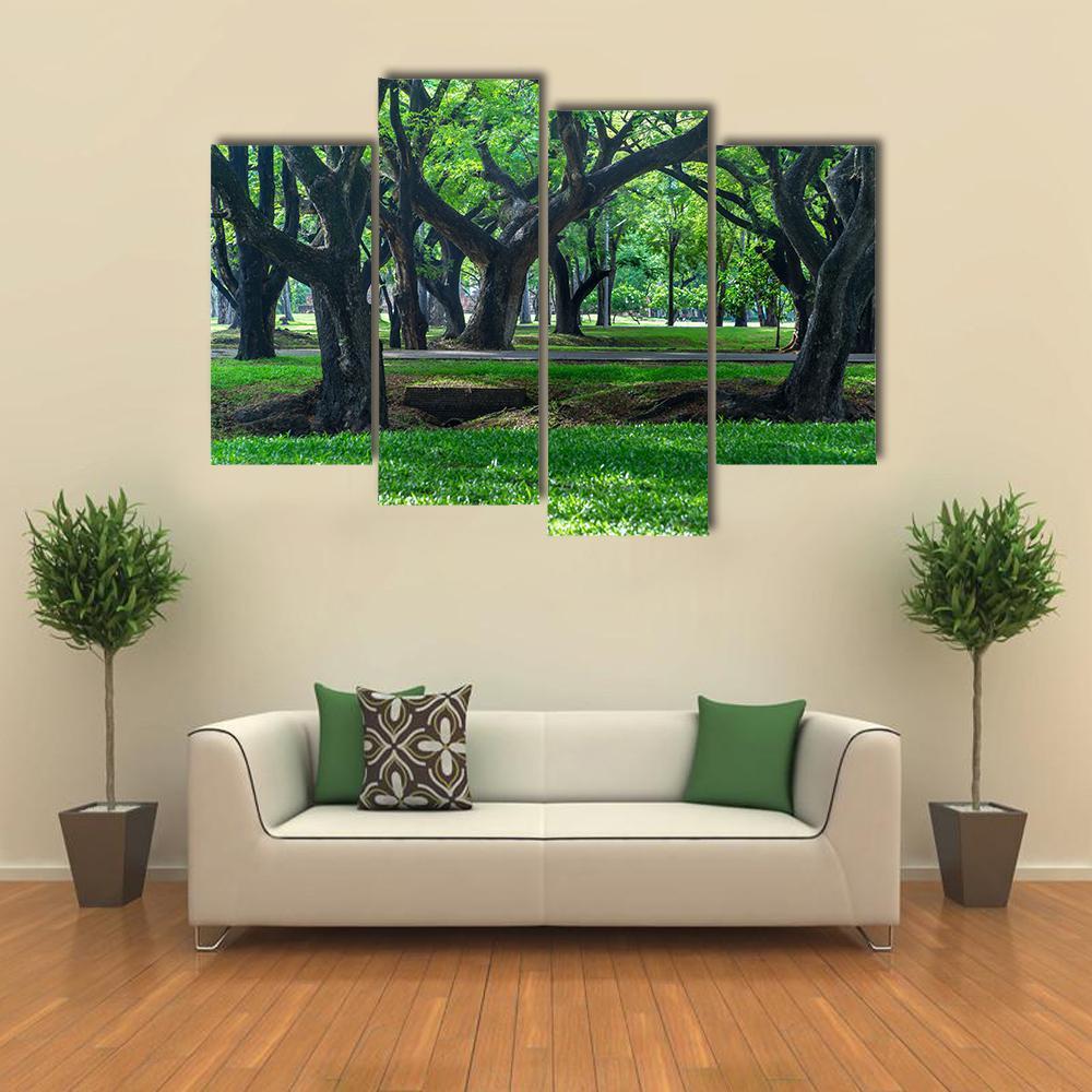 Park At Sukhothai In Thailand Canvas Wall Art-4 Pop-Gallery Wrap-50" x 32"-Tiaracle