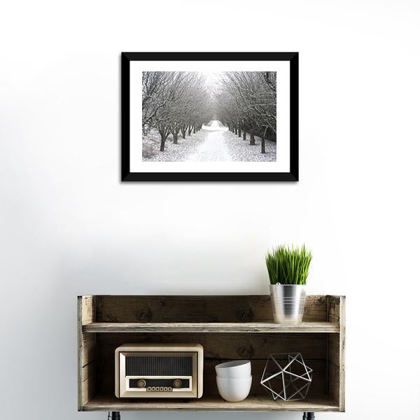 Park Covered By Snow Canvas Wall Art-3 Horizontal-Gallery Wrap-25" x 16"-Tiaracle