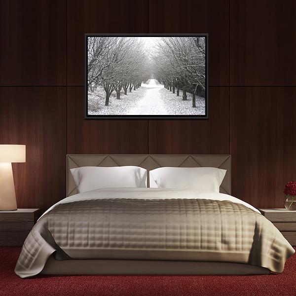 Park Covered By Snow Canvas Wall Art-3 Horizontal-Gallery Wrap-25" x 16"-Tiaracle