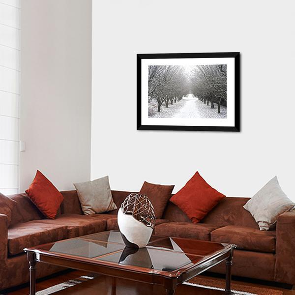 Park Covered By Snow Canvas Wall Art-3 Horizontal-Gallery Wrap-25" x 16"-Tiaracle