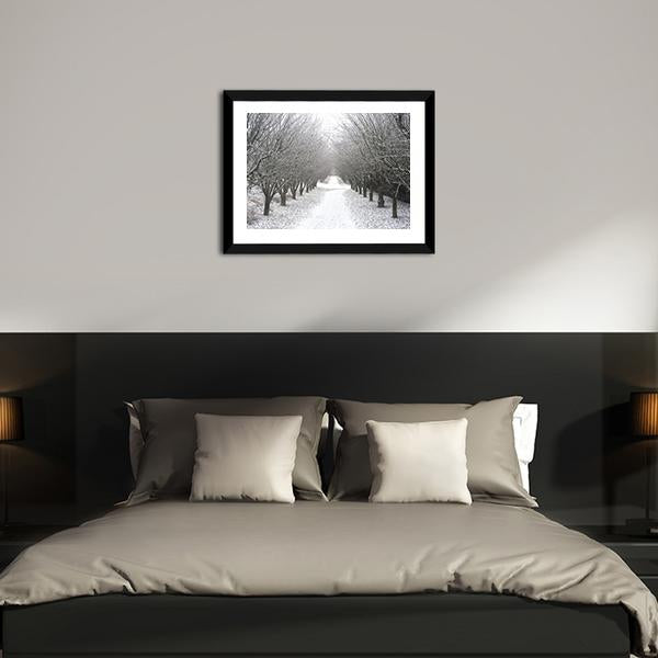 Park Covered By Snow Canvas Wall Art-3 Horizontal-Gallery Wrap-25" x 16"-Tiaracle