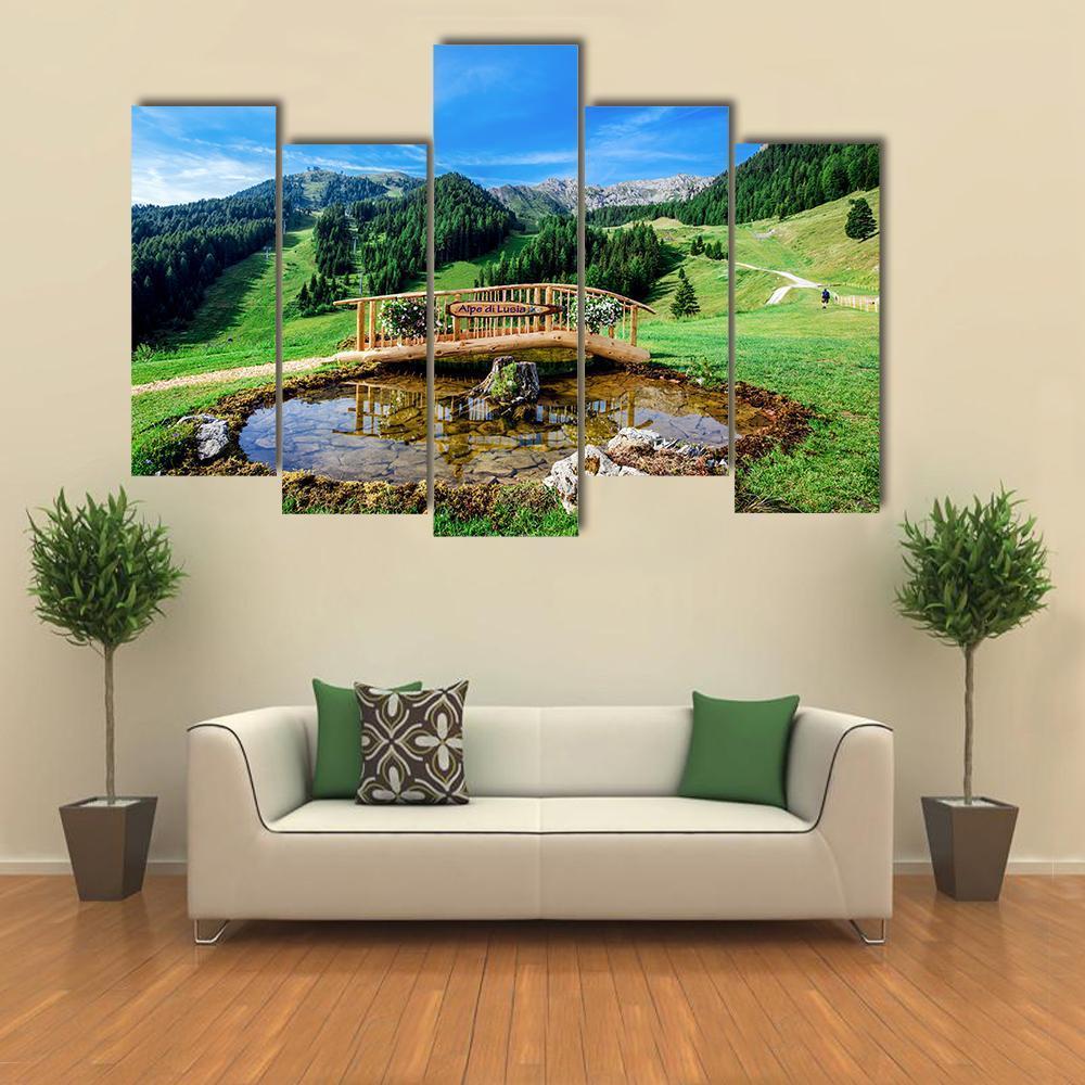 Park In Italy Canvas Wall Art-5 Pop-Gallery Wrap-47" x 32"-Tiaracle