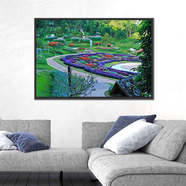 Park In North Of Thailand Canvas Wall Art-1 Piece-Floating Frame-24" x 16"-Tiaracle