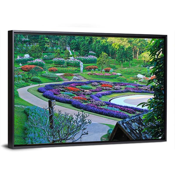 Park In North Of Thailand Canvas Wall Art-3 Horizontal-Gallery Wrap-25" x 16"-Tiaracle