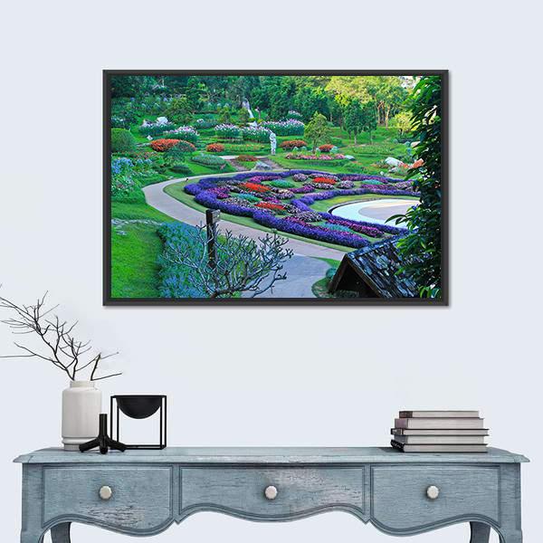 Park In North Of Thailand Canvas Wall Art-3 Horizontal-Gallery Wrap-25" x 16"-Tiaracle
