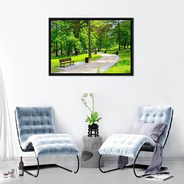 Park In Scotland Canvas Wall Art-1 Piece-Floating Frame-24" x 16"-Tiaracle