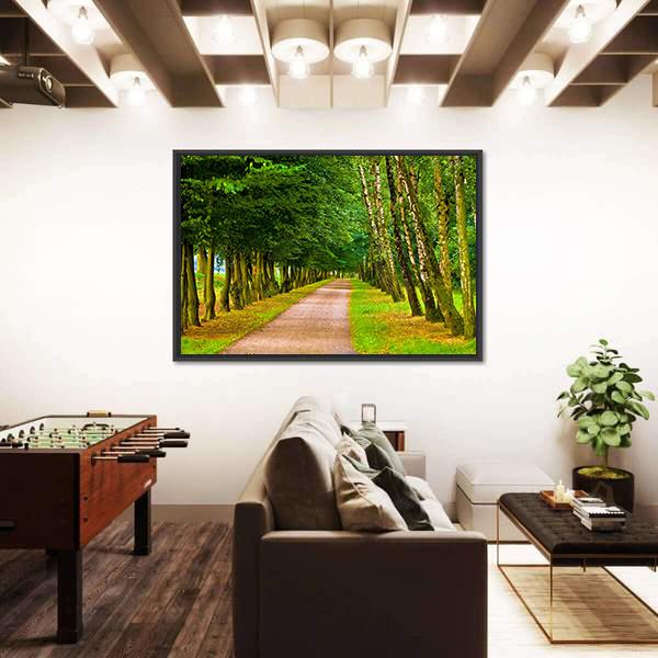 Park In Spring Time Canvas Wall Art-3 Horizontal-Gallery Wrap-25" x 16"-Tiaracle