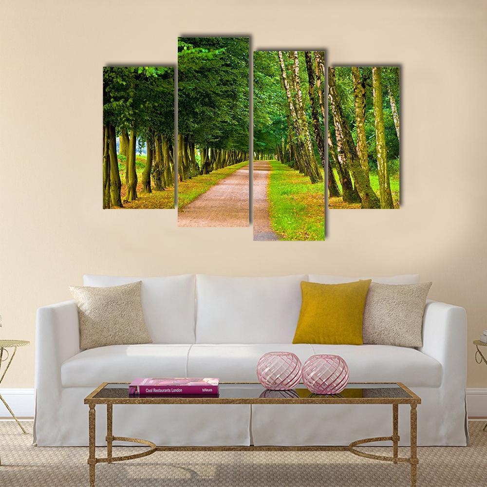 Park In Spring Time Canvas Wall Art-4 Pop-Gallery Wrap-50" x 32"-Tiaracle