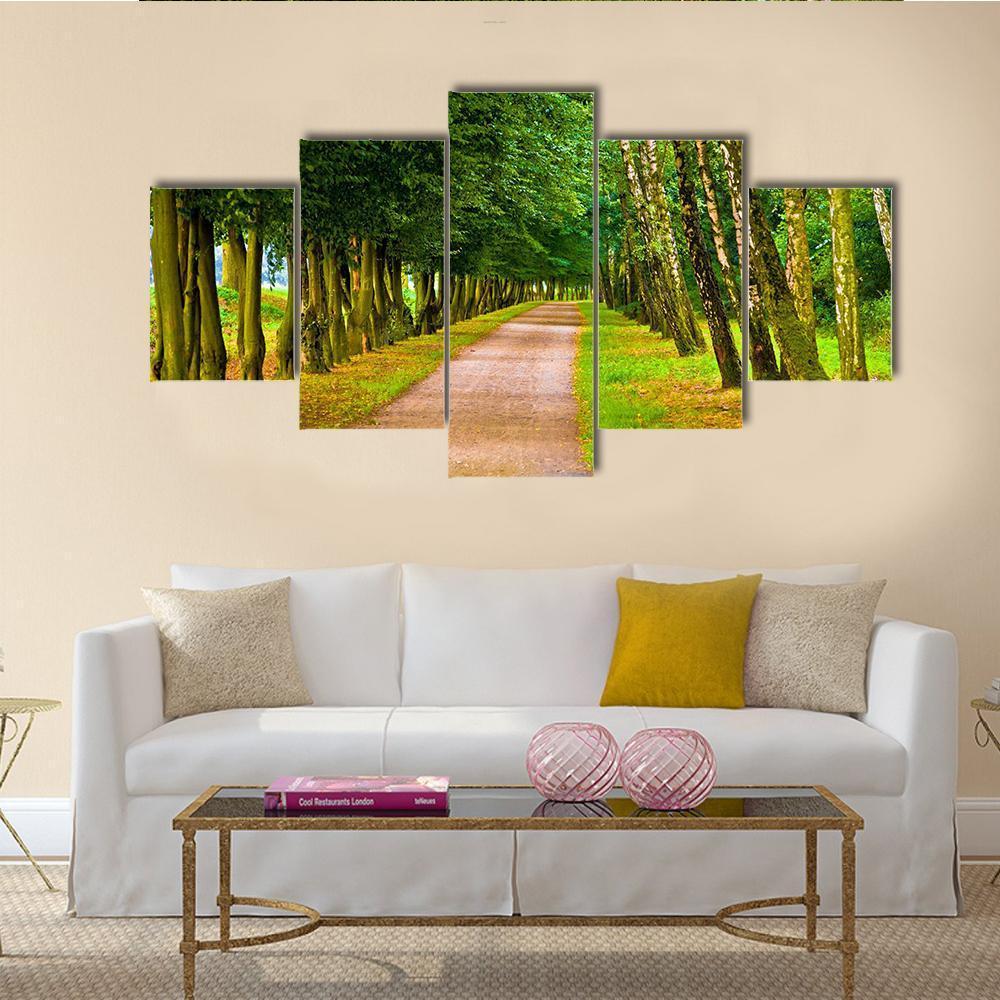 Park In Spring Time Canvas Wall Art-5 Star-Gallery Wrap-62" x 32"-Tiaracle