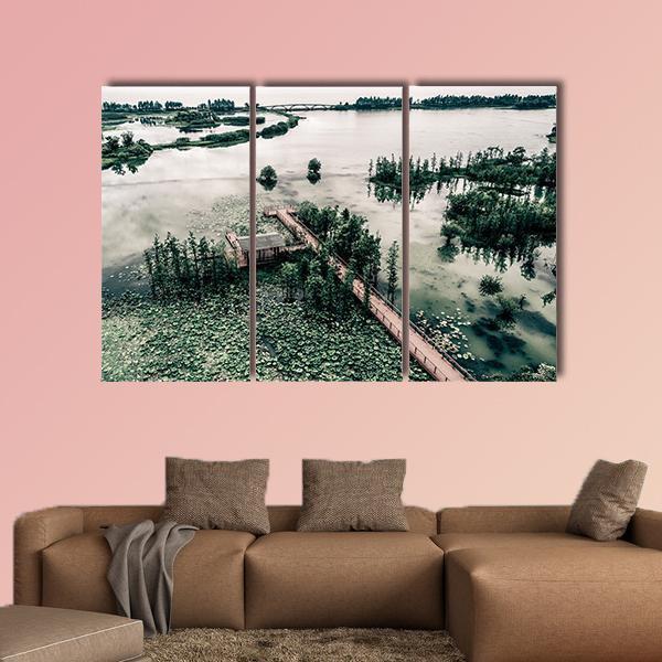 Park Scenery In Canada Canvas Wall Art-3 Horizontal-Gallery Wrap-37" x 24"-Tiaracle