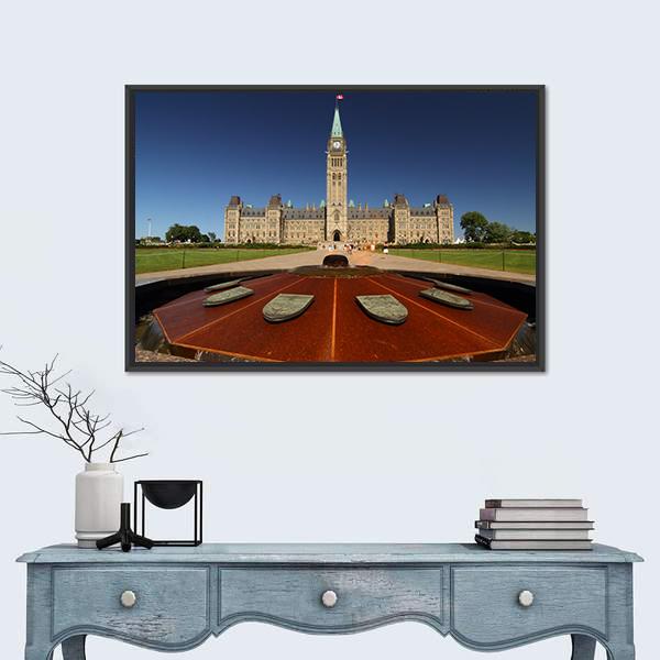 Parliament Hill Canvas Wall Art-1 Piece-Floating Frame-24" x 16"-Tiaracle
