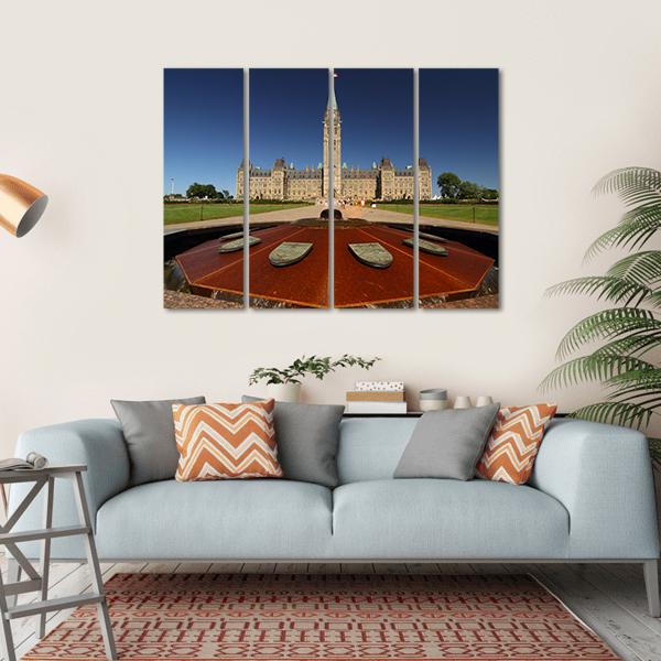 Parliament Hill Canvas Wall Art-4 Horizontal-Gallery Wrap-34" x 24"-Tiaracle