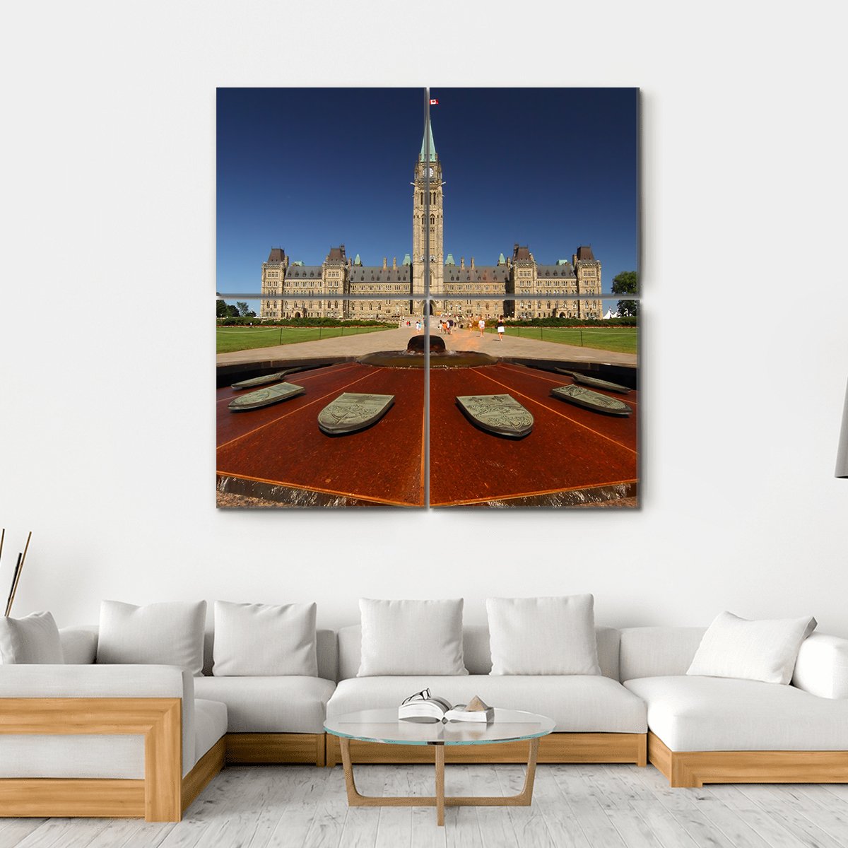 Parliament Hill Canvas Wall Art-4 Square-Gallery Wrap-17" x 17"-Tiaracle